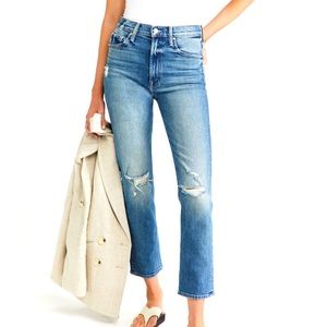 Mother high waisted rider ankle jeans in far beyond the sky. NWT. Size 26